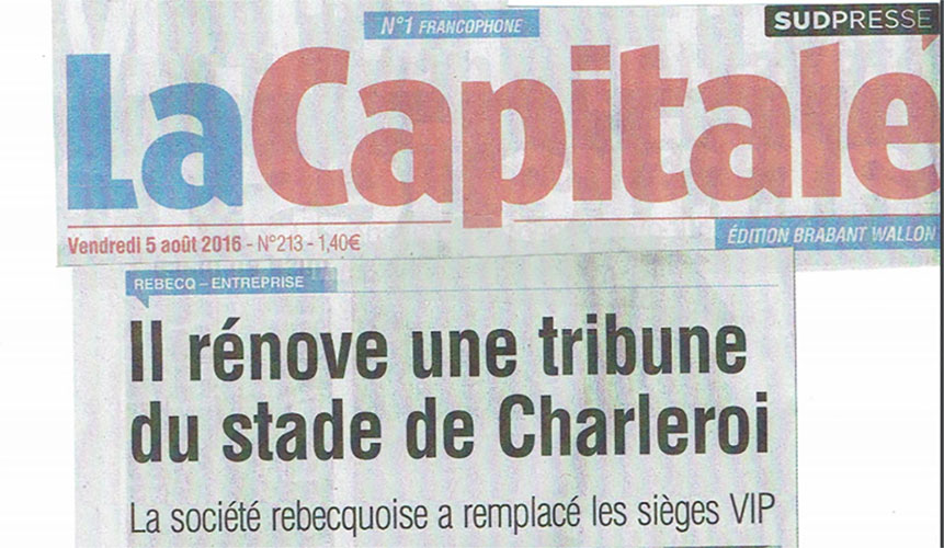 Il rénove une tribune du Stade de Charleroi