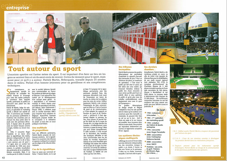 Tout autour du sport - TERRAINS DE SPORTS Septembre 2009